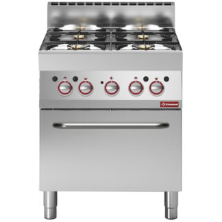 Gas cooker 6 burners, and electric convection oven GN 1/1