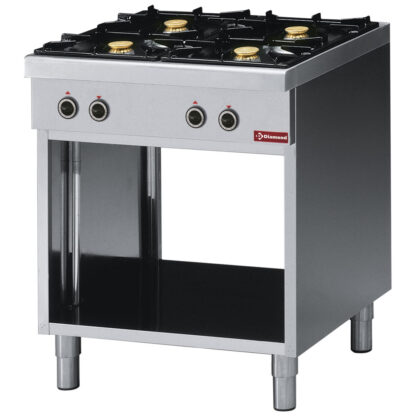 Range 4 burners, on open cupboard
