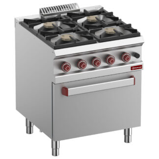 Gas range 4 burners with gas oven GN 2/1