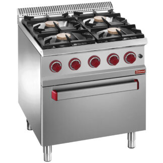 Gas range 4 burners with gas oven GN 2/1