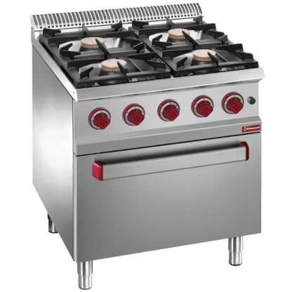 Gas range 4 burners with gas oven GN 2/1