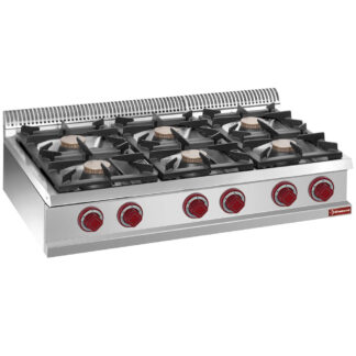 Gas range 6 burners -Top-
