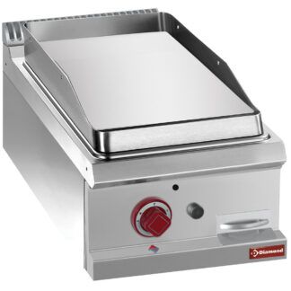 Gas fry top smooth hard chromed plate, module 1/2  -TOP-