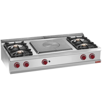 Cooker 4 burners, central cooking hob -Top-