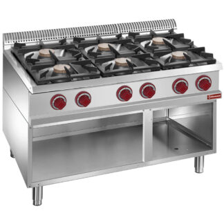 Range consist of : 6 burners & open base