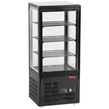Ventilated display table model, 4 glazed sides, 4 "Black" levels