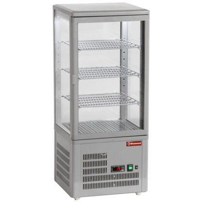 Ventilated display table model, 4 glazed sides, 4 "Grey" levels