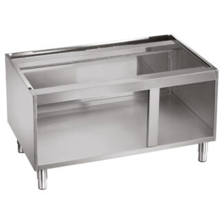 Open base on removable feet in stainless steel