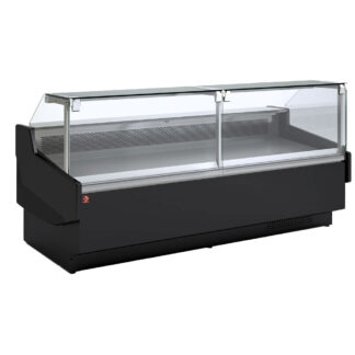 Ventilated display counter, with storage - BLACK