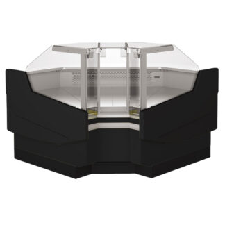 90Â° closed angle, ventilated, 3 sides - BLACK