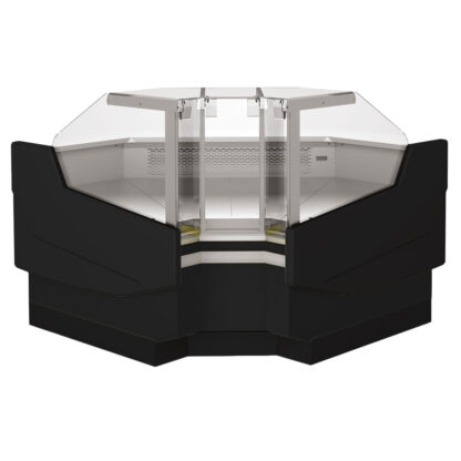 90Â° closed angle, ventilated, 3 sides - BLACK