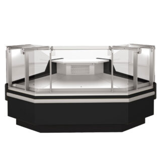 Open corner 90Â°, ventilated, 3 sides - BLACK