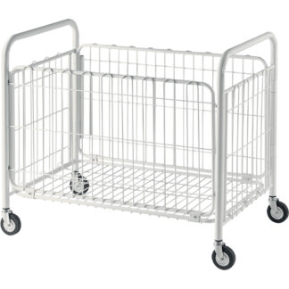 Laundry basket on castors, folding stool