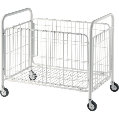 Laundry basket on castors, folding stool