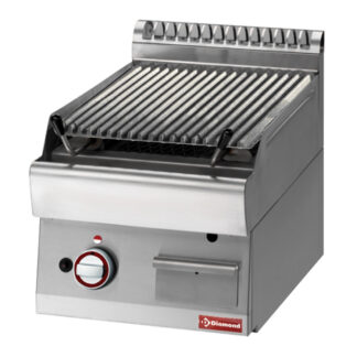 Lavastone grill - 1/2 module, cooking grill in cast iron "double face"