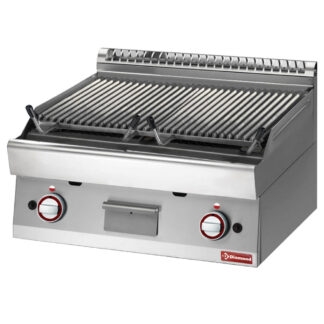 Lava-stone grill - 1/1 module, cooking grill in cast iron "double face"