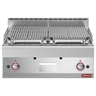 Lava-stone grill - 1/1 module, cooking grill in cast iron "double face"