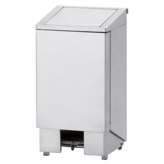 Stainless steel bin with actuator, lid with pedal, 60 liters