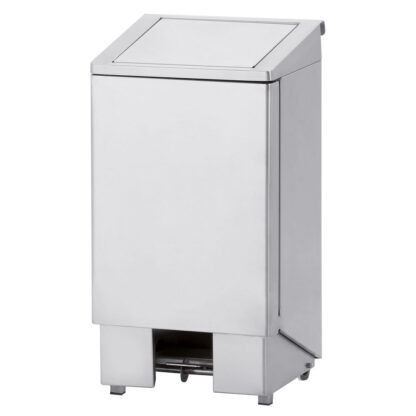 Stainless steel bin with actuator, lid with pedal, 60 liters