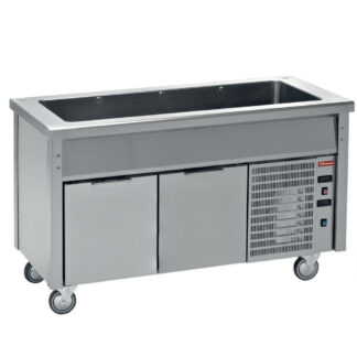 Element with refrigerated tank on refrigerated cupboard