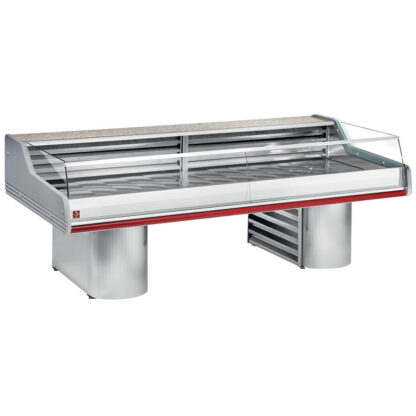 Refrigerated display counter with glass " Self-Service ", on bases