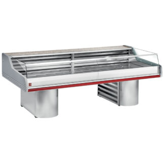 Refrigerated display counter with glass " Self-Service ", on bases