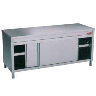 Table on neutral cupboard 2 sliding doors