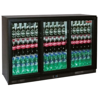 Ventilated bottle cooler, "Back Bar", 3 sliding doors