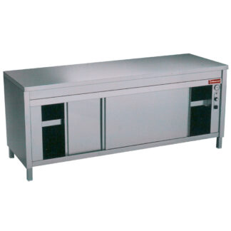 Working table on heating cupboard