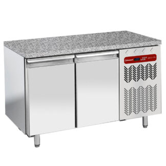 Refrigerated table, ventilated, 2 doors EN 600x400 - Granite Top