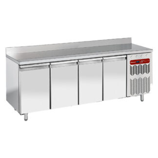 Wall refrigerated table, ventilated, 4 doors EN 600x400, 760 liters