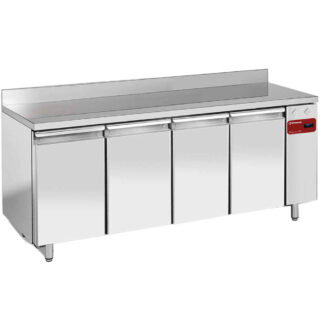 Wall refrigerated table, ventilated, 4 doors EN 600x400, 760 liters (without group)