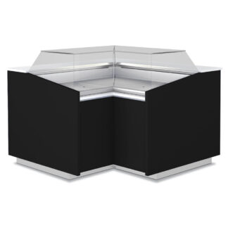 90Â° closed angle, neutral, low pane - BLACK