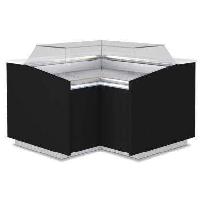 90Â° closed angle, neutral, low pane - BLACK