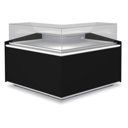 90Â° open angle, neutral, low pane - BLACK