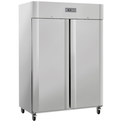 Ventilated freezer cabinet 1200 liters 2 doors GN 2/1, on wheels, 2 with brakes