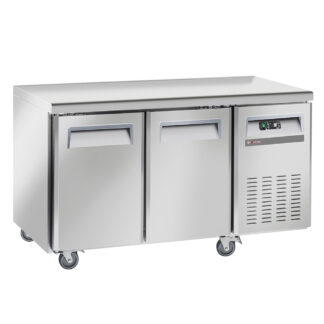 Cooling table, ventilated, 2 doors GN 1/1, on wheels, 2 with brakes