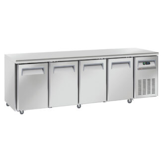 Cooling table, ventilated, 4 doors GN 1/1, on wheels, 2 with brakes