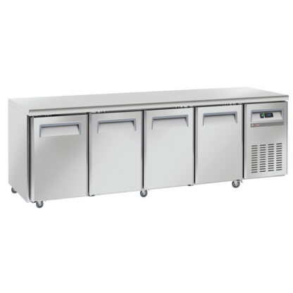Cooling table, ventilated, 4 doors GN 1/1, on wheels, 2 with brakes