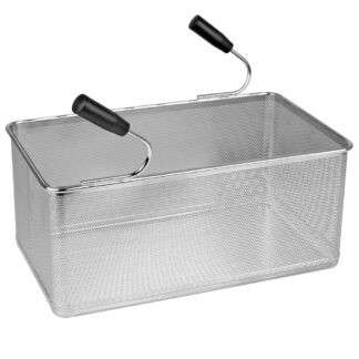 Basket pasta cooker, lateral handles