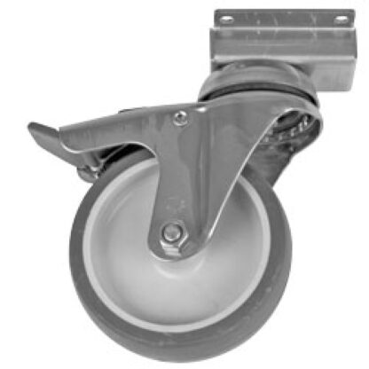 Stainless steel wheels with brakes, Ã˜ 125 mm (1piece)