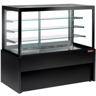 Panoramic display counter, neutral, 4 levels, without storage room - BLACK