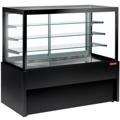 Panoramic display counter, neutral, 4 levels, without storage room - BLACK