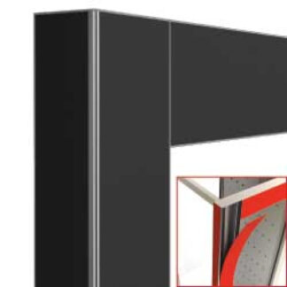 Deco display 530Lt. black matt - magnetic