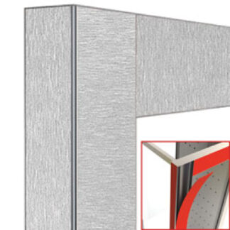 Deco display 530Lt. Satin steel - magnetic