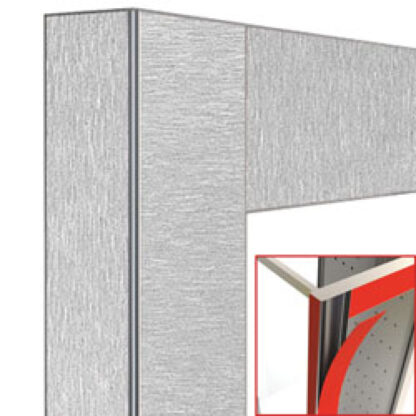 Deco display 530Lt. Satin steel - magnetic