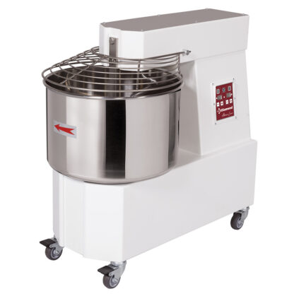 Spiral mixer 33 liters, 2 speeds, Automatic, digital, on wheels