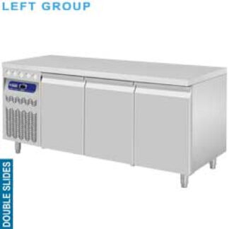 Ventilated cooling table, 3 doors GN 1/1, group on the left