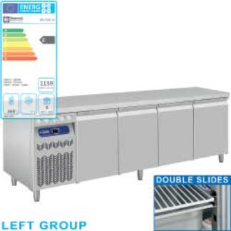 Ventilated cooling table, 4 doors GN 1/1, unit on the left