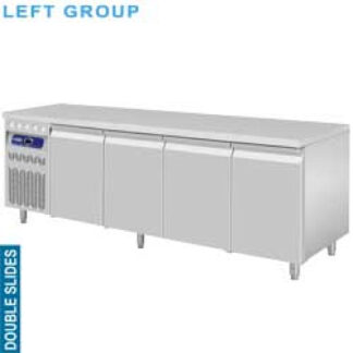 Ventilated cooling table, 4 doors GN 1/1, unit on the left